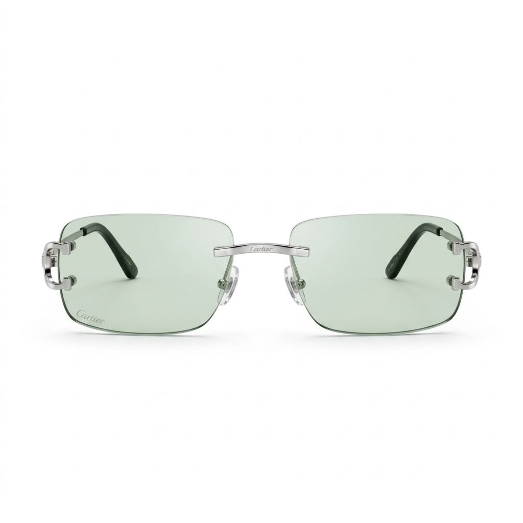 Cartier – Monture Percée & Verres Teintés Vert Clair