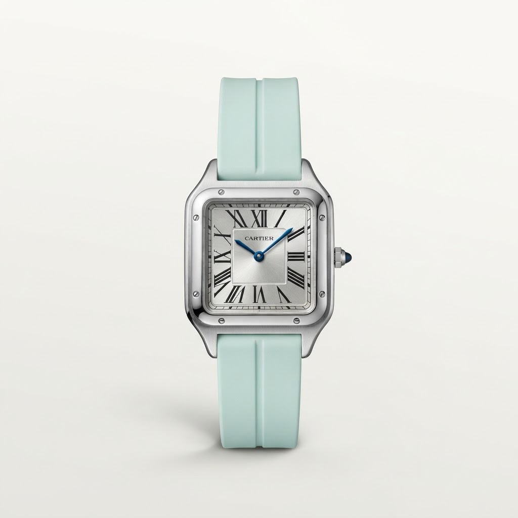 Cartier Santos — bracelet caoutchouc