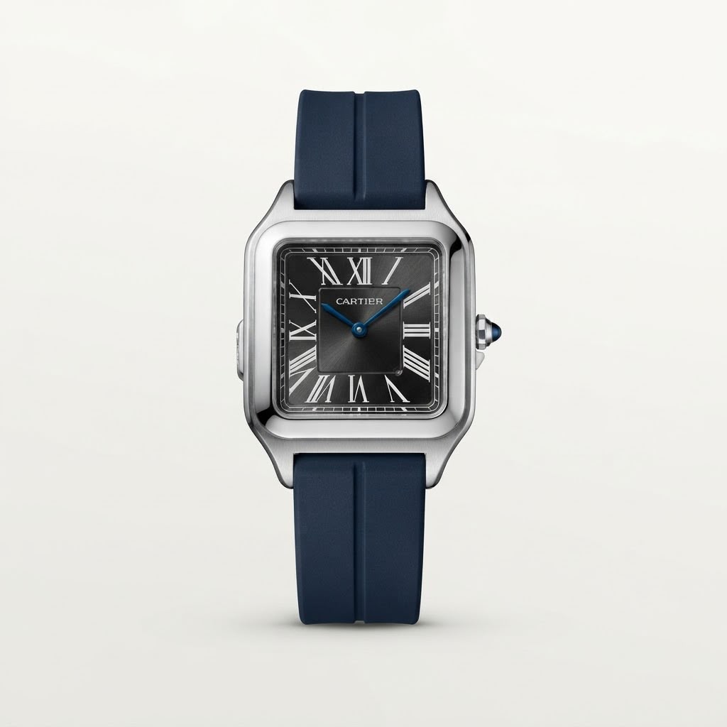 Cartier Santos — bracelet caoutchouc
