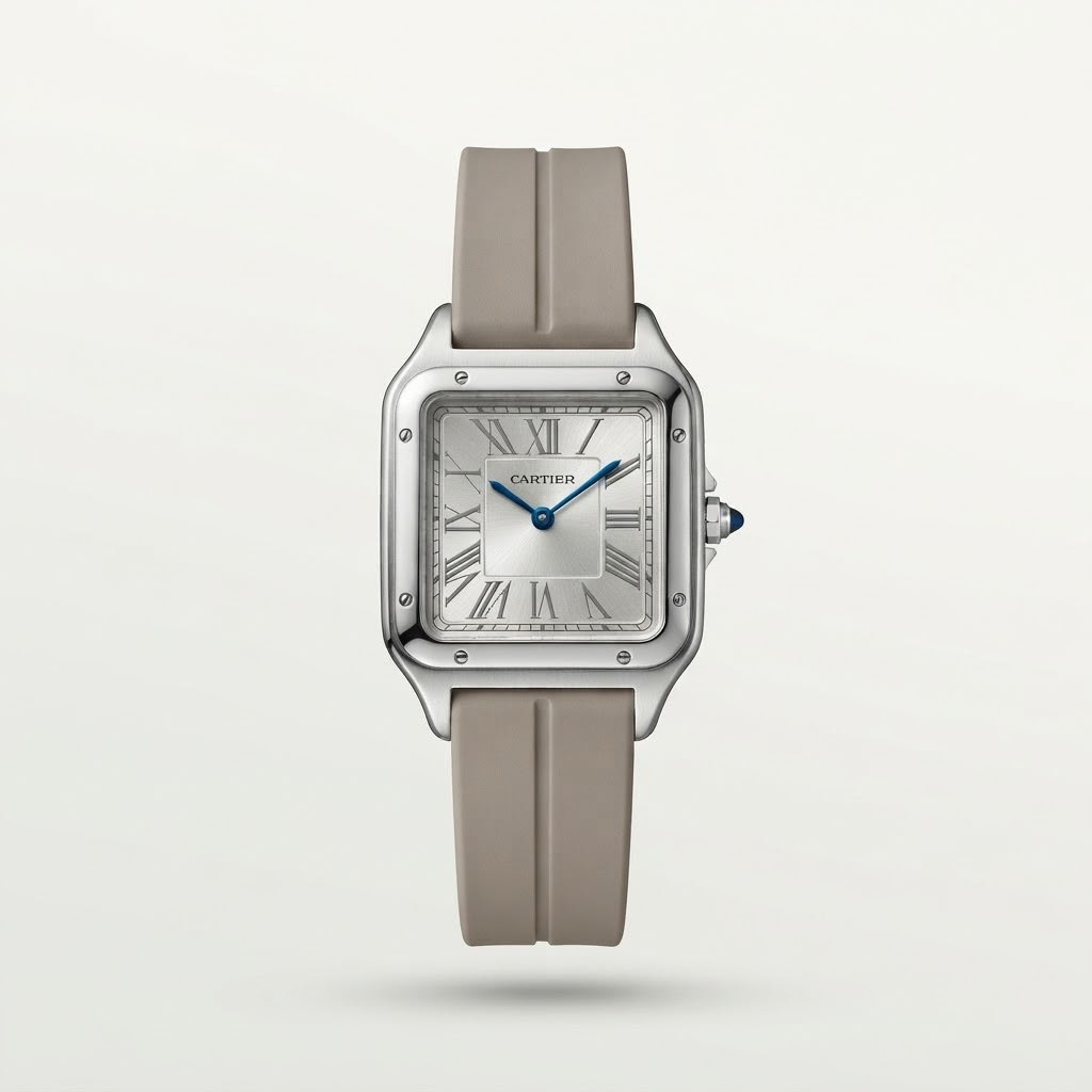 Cartier Santos — bracelet caoutchouc