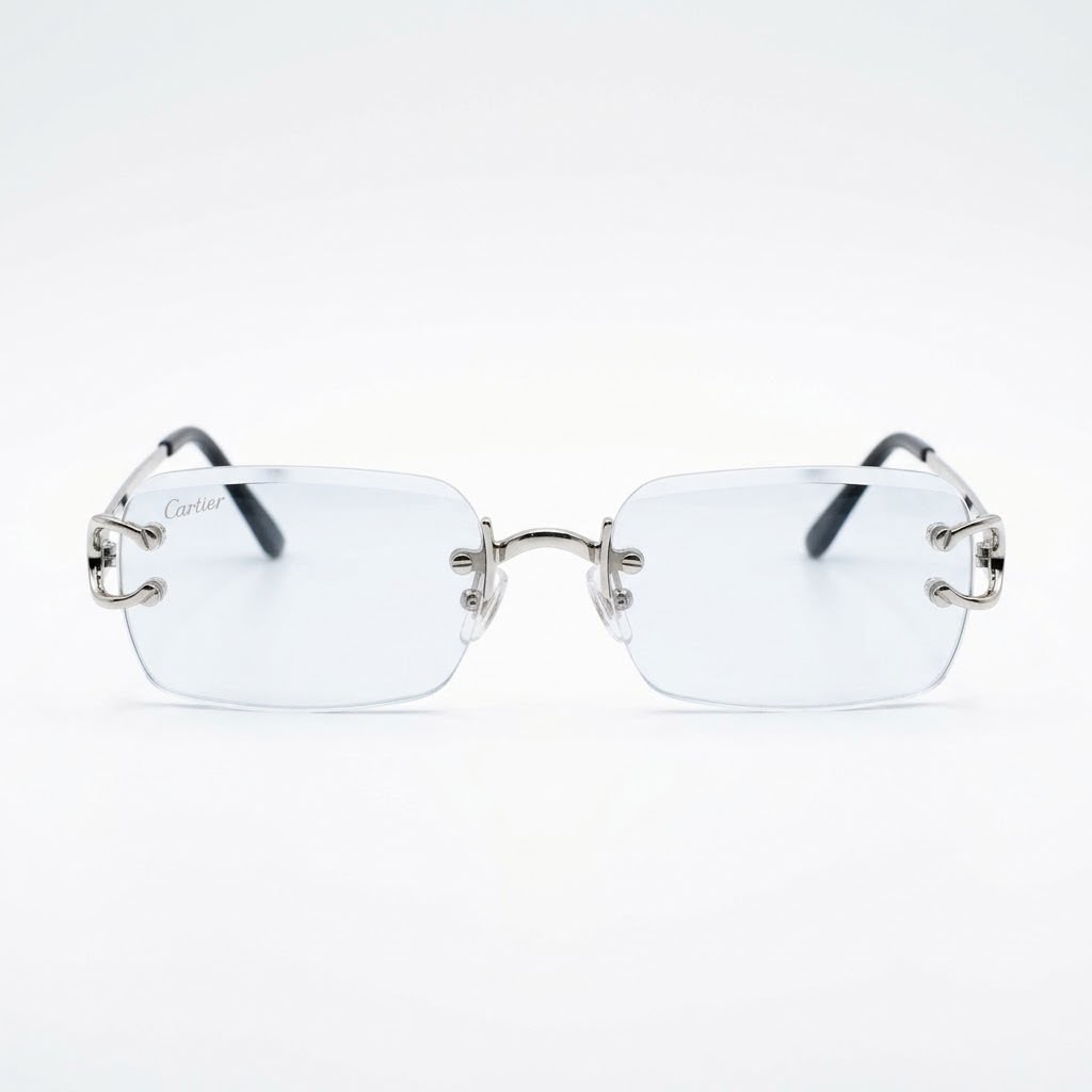 Cartier- Silver Finish / Clear Lens